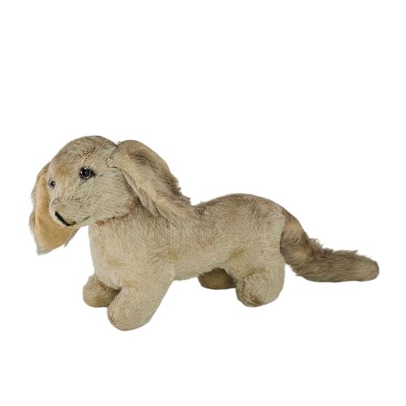 Antique Steiff Long Eared Plush Dachshund Dog Stuffed Animal Toy